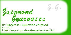 zsigmond gyurovics business card